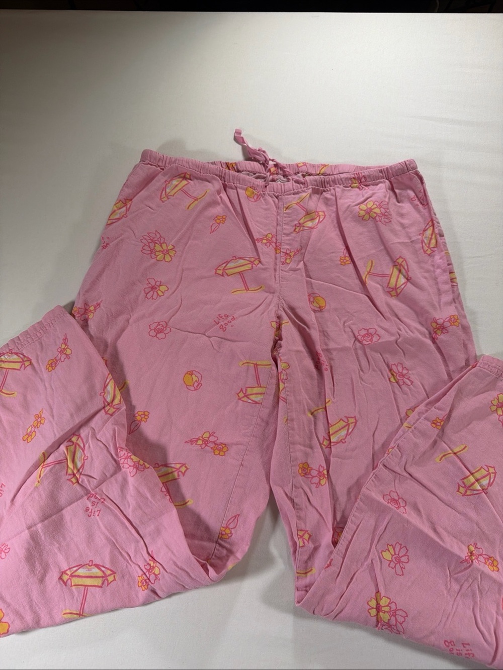 Life is good pink pajama pants